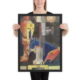 Study for Man and Machine by Hannah Höch, Framed poster