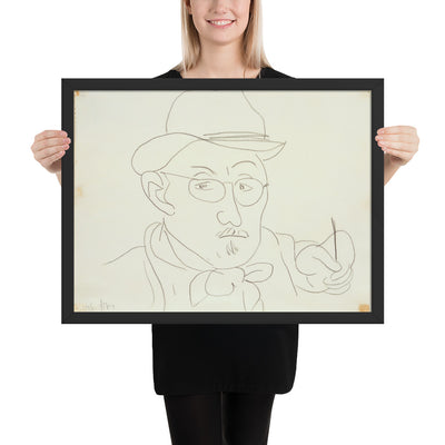 Self-Portrait v2 by Henri Matisse, Framed poster