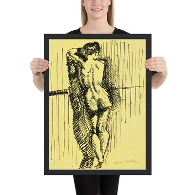 Standing Woman seen from Behind by Henri Matisse, Framed poster