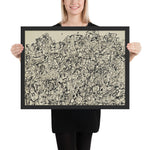 Tumultuous Landscape by Jean Dubuffet, Framed poster