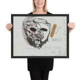 Study for The Car Crash Band Aid, Possible Mask for Girl as a Man by Jim Dine, Framed poster