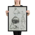 Study for The Car Crash Car Costume for Girl by Jim Dine, Framed poster