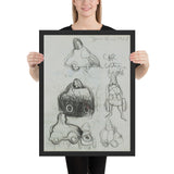 Study for The Car Crash Car Costume for Girl by Jim Dine, Framed poster