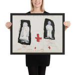 Study for The Car Crash Man in Woman's Costume and Woman in Man's Costume by Jim Dine, Framed poster