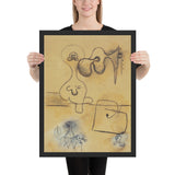 Study for Dutch Interior, I by Joan Miró, Framed poster