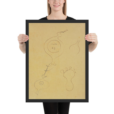 Study for Dutch Interior, I by Joan Miró, Framed poster