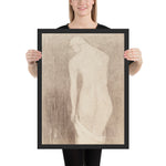 Nude Woman Seen from Behind by Odilon Redon, Framed poster