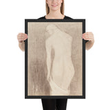 Nude Woman Seen from Behind by Odilon Redon, Framed poster