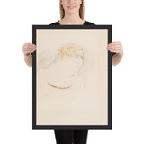 Profile of a Woman by Odilon Redon, Framed poster