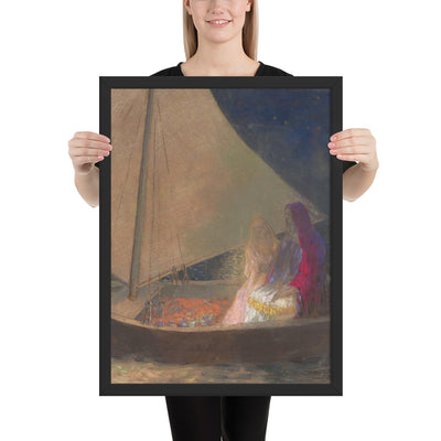 The Barque by Odilon Redon, Framed poster