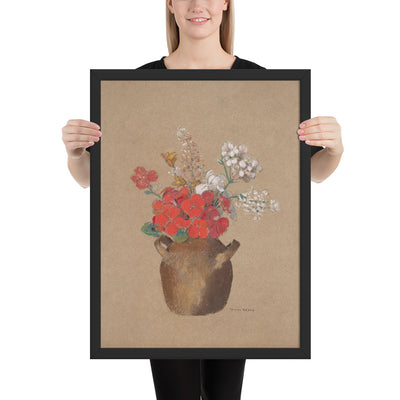 Vase of Flowers by Odilon Redon, Framed posterster