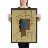 Man with a Hat by Pablo Picasso, Framed poster