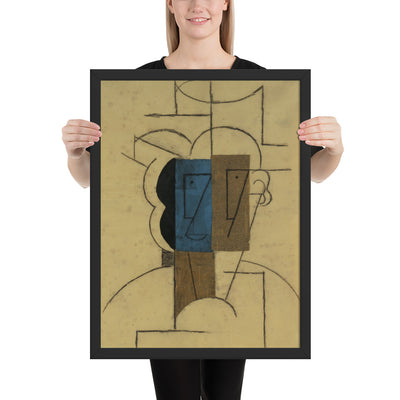 Man with a Hat by Pablo Picasso, Framed poster