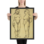 Two Nudes by Pablo Picasso, Framed poster