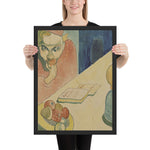 Portrait of Jacob Meyer de Haan by Paul Gauguin, Framed poster