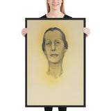 Portrait of Dorothy Schubart by Georgia O'Keeffe, Framed poster