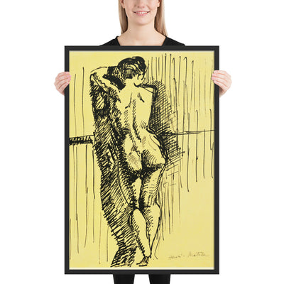 Standing Woman seen from Behind by Henri Matisse, Framed poster