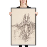 Mescaline Drawing by Henri Michaux, Framed poster