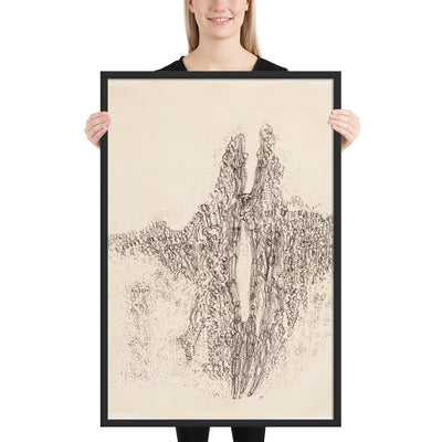 Mescaline Drawing by Henri Michaux, Framed poster