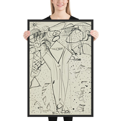 Desert and Bedouin by Jean Dubuffet, Framed poster