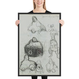 Study for The Car Crash Car Costume for Girl by Jim Dine, Framed poster