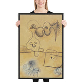 Study for Dutch Interior, I by Joan Miró, Framed poster