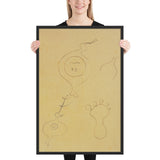 Study for Dutch Interior, I by Joan Miró, Framed poster