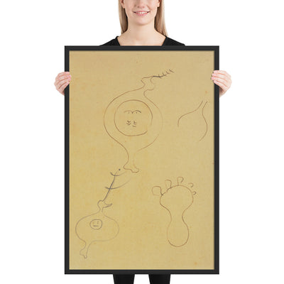 Study for Dutch Interior, I by Joan Miró, Framed poster