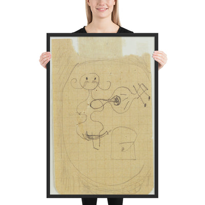 Study for Dutch Interior, I by Joan Miró, Framed poster