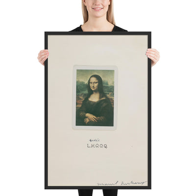 L.H.O.O.Q. Shaved by Marcel Duchamp, Framed poster