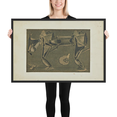 The Horse He's Sick by Max Ernst, Framed poster