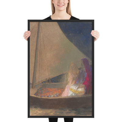 The Barque by Odilon Redon, Framed poster