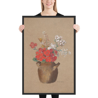 Vase of Flowers by Odilon Redon, Framed posterster