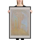 Virgin under the Arch by Odilon Redon, Framed poster