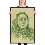 Hugo Erfurth by Oskar Kokoschka, Framed poster