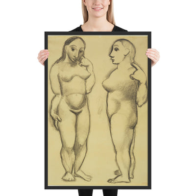 Two Nudes by Pablo Picasso, Framed poster