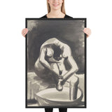 Woman Washing Her Feet by Pablo Picasso, Framed poster