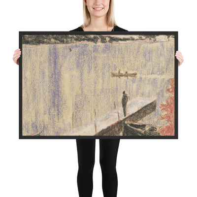 Jetty by Peter Doig, Framed poster