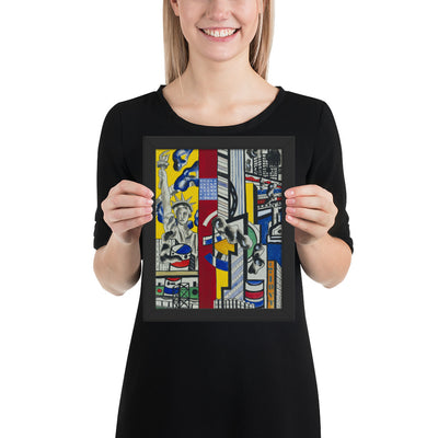 Study for Cinematic Mural, Study II by Fernand Léger, Framed poster