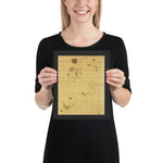 Final study for Portrait of Mistress Mills in 1750 by Joan Miró, Framed poster