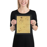 Final study for Portrait of Mistress Mills in 1750 by Joan Miró, Framed poster