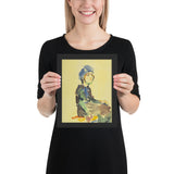 Seated Girl by Oskar Kokoschka, Framed poster