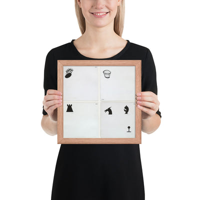 Designs for Chessman by Marcel Duchamp, Framed poster