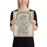 Evolving Portraits by Jean Dubuffet, Framed poster