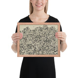 Tumultuous Landscape by Jean Dubuffet, Framed poster