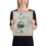 Study for The Car Crash Car Costume for Girl by Jim Dine, Framed poster