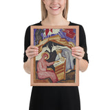 The Nativity, for Liturgy by Natalia Goncharova, Framed poster