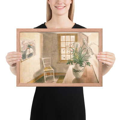 Flower and Vase by Eric Ravilious, Framed poster