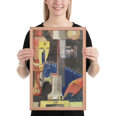 Study for Man and Machine by Hannah Höch, Framed poster