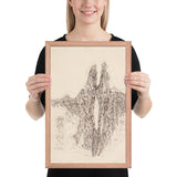 Mescaline Drawing by Henri Michaux, Framed poster